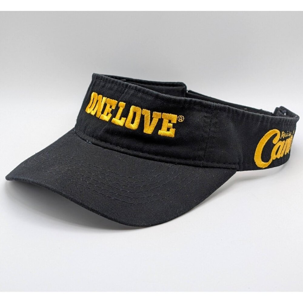 Raising Canes Visor Adjustable Chicken Fingers One Love Black & Gold Crew Hat